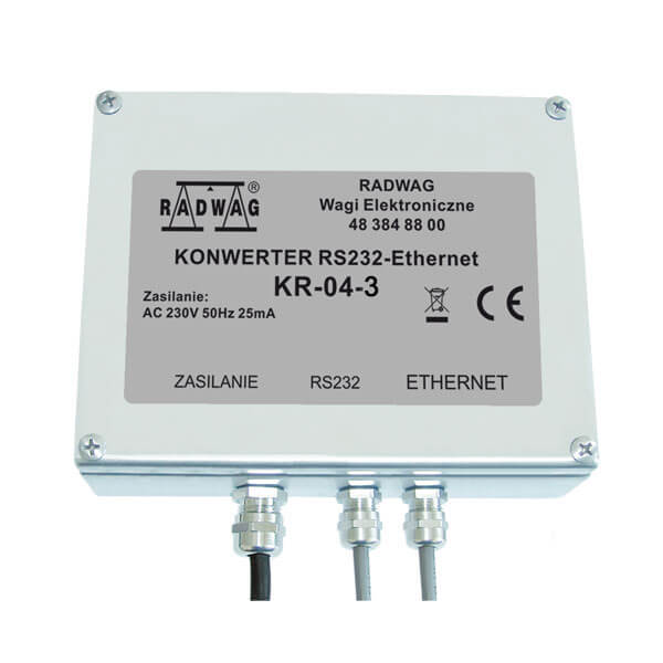 RS232 – ETHERNET CONVERTER - KR-04-3 CONVERTER RS232 – ETHERNET CONVERTER - KR-04-3 CONVERTER