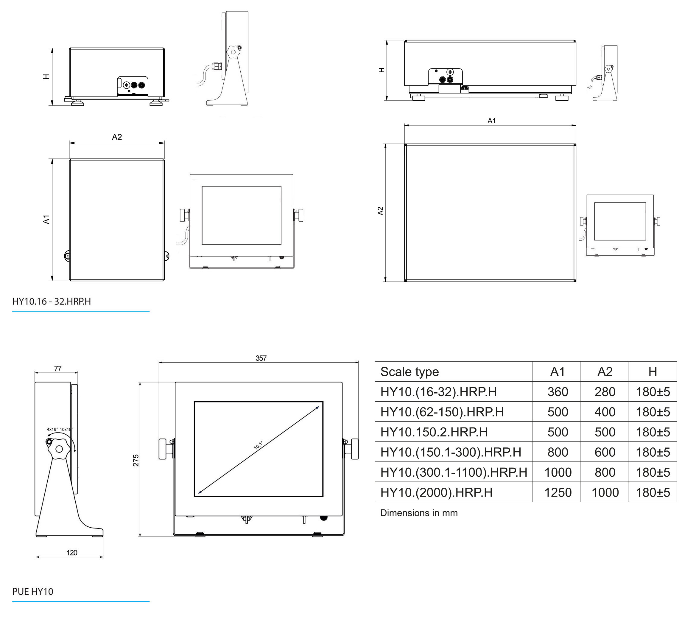 HY10.HRP.H Stainless steel High Resolution Scale - RADWAG Mérlegek